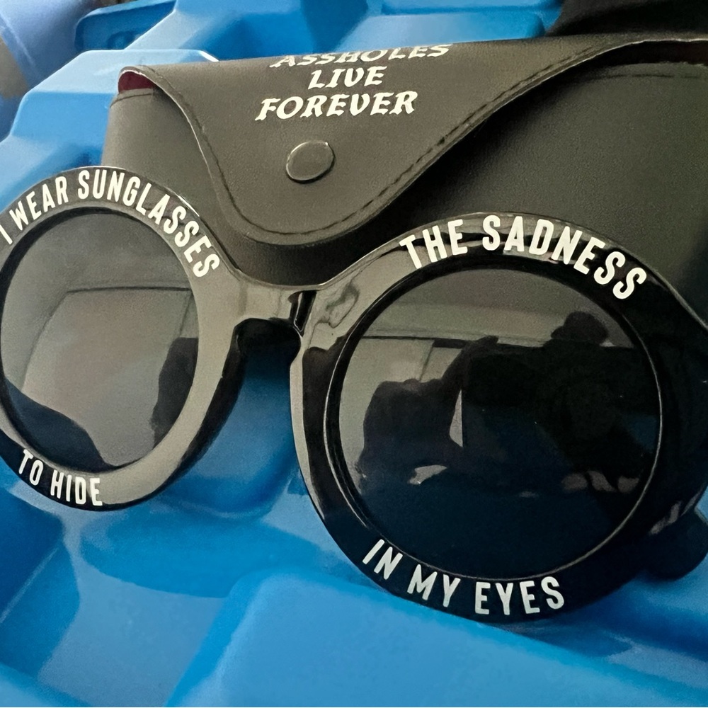 Goth/Emo Sunglasses - Assholes Live Forever